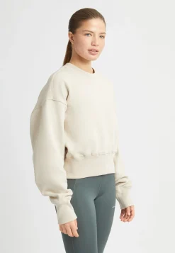Cotton Cropped Sweatshirt,<Röhnisch Clearance