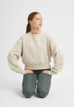 Cotton Cropped Sweatshirt,<Röhnisch Clearance