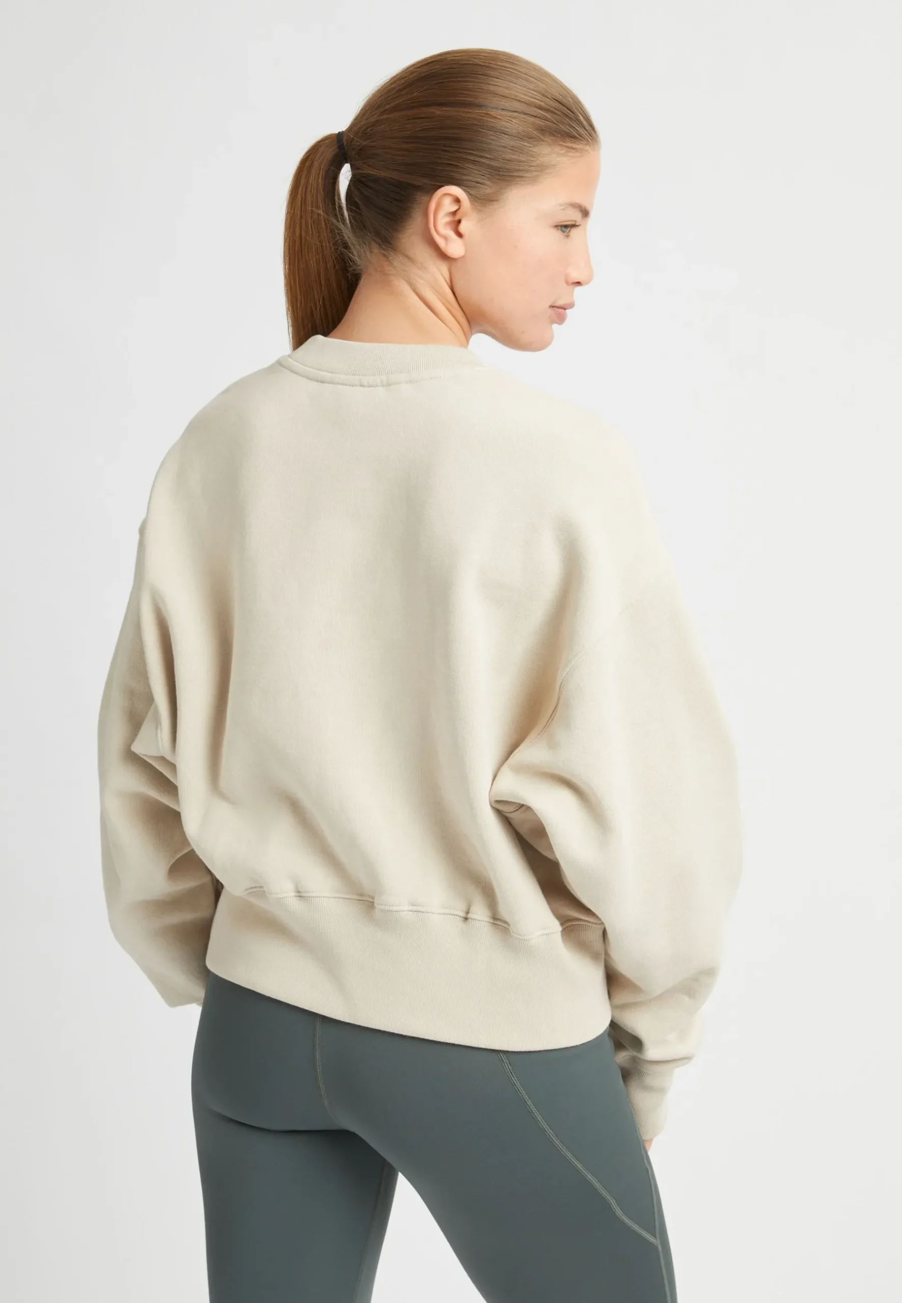 Cotton Cropped Sweatshirt,<Röhnisch Clearance