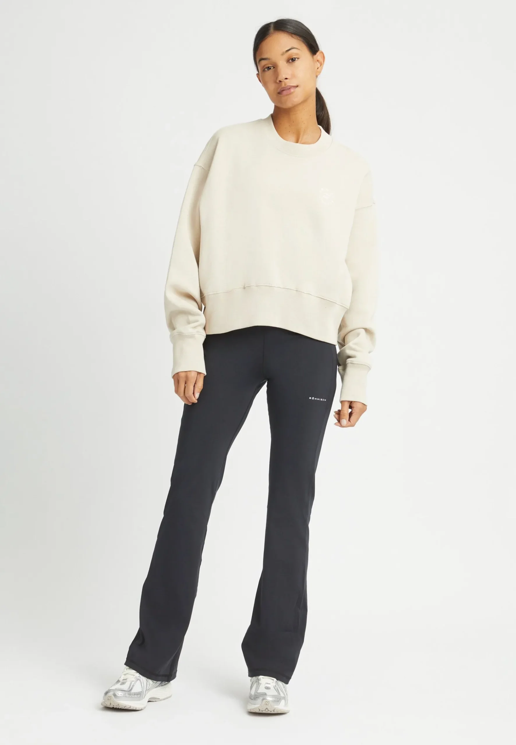 Cotton Cropped Sweatshirt,<Röhnisch Clearance