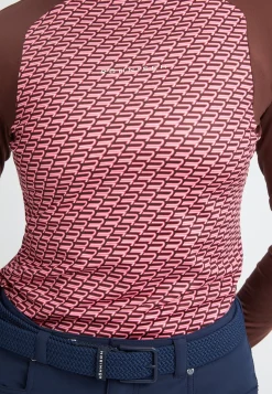 Ellie Brushed LS Top, Carmine Rose Retro Mono<Röhnisch Best