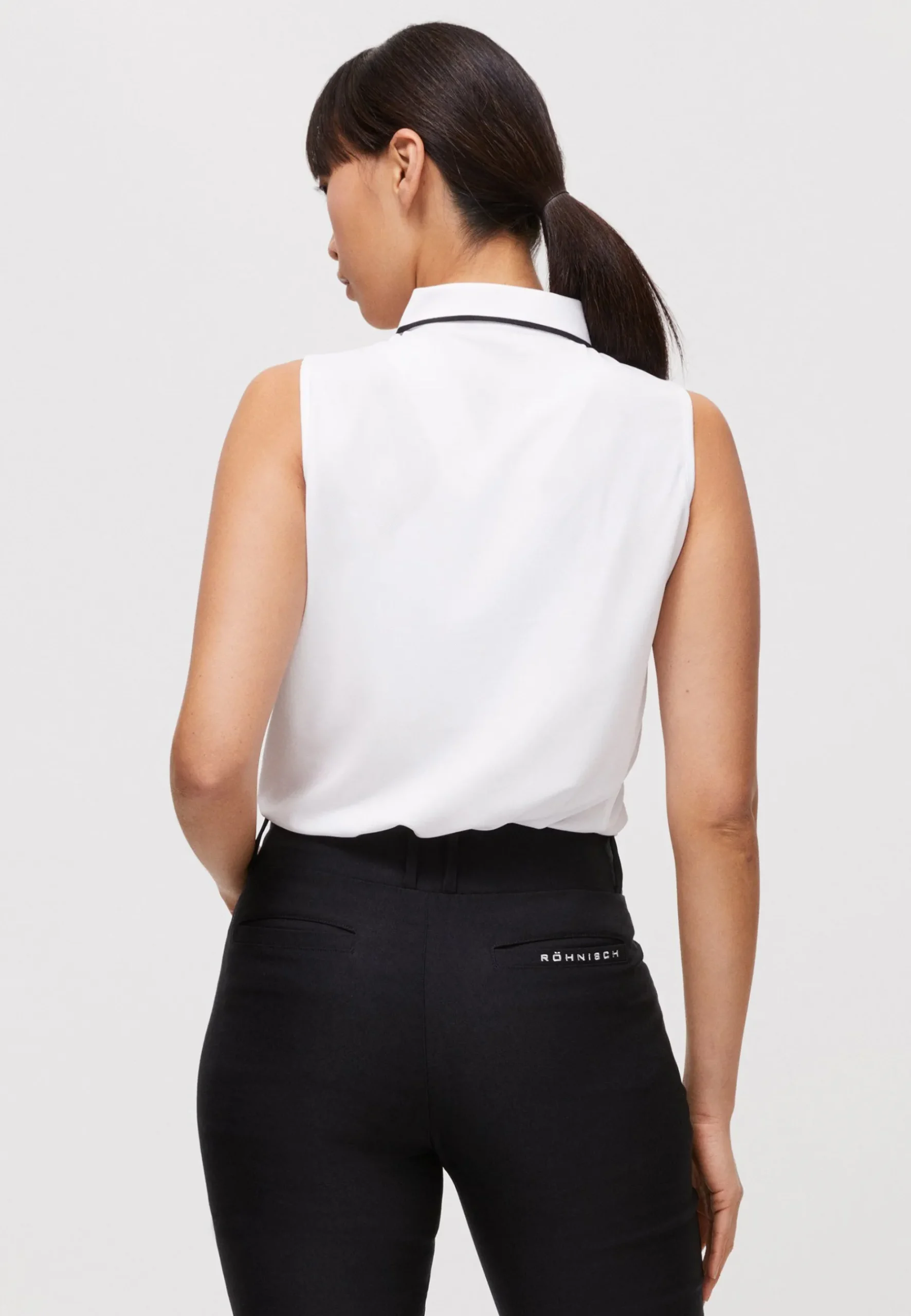 Miriam Sleeveless Poloshirt,<Röhnisch New