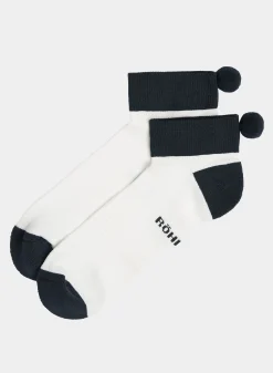 2-pack Functional Pompom Socks,<Röhnisch New